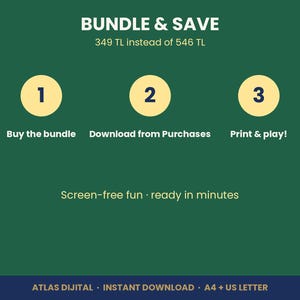 Screen Free Weekend Activity Bundle for Kids, 4 Printable Activity Books, Logic Puzzles, Map Games, Matching, Ages 5-10, PDF image 6