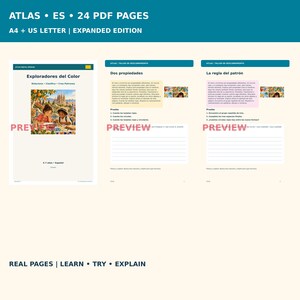 Exploradores del Color, Actividades para Niños, PDF Español, A4 & US Letter