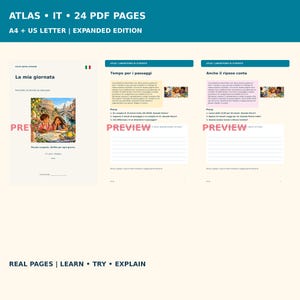 La mia giornata, Attività per Bambini, PDF Italiano, A4 & US Letter