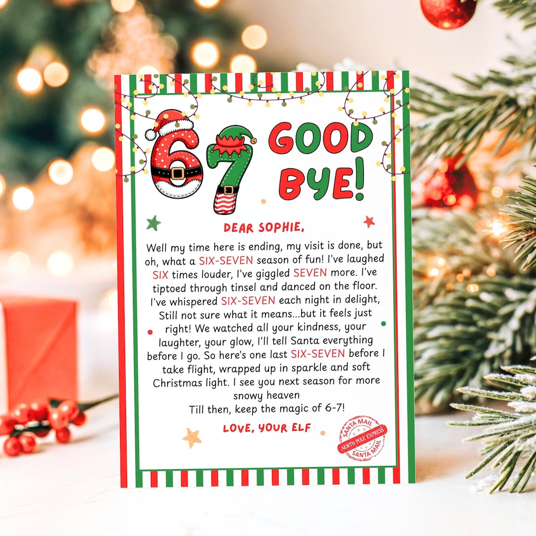 67 Elf on the Shelf | Christmas Elf Goodbye Letter | Editable Elf ...