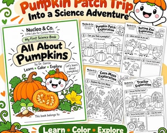 Pumpkin Patch Science Activity Book | Printable Fall STEM & Coloring Book for Kids