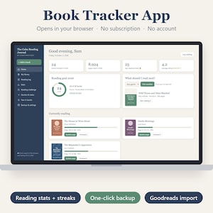 Bokspårningsapp, lässpårningsapp och digital läsdagbok, fungerar i din webbläsare, ingen prenumeration, lässtatistik och lista över läsare