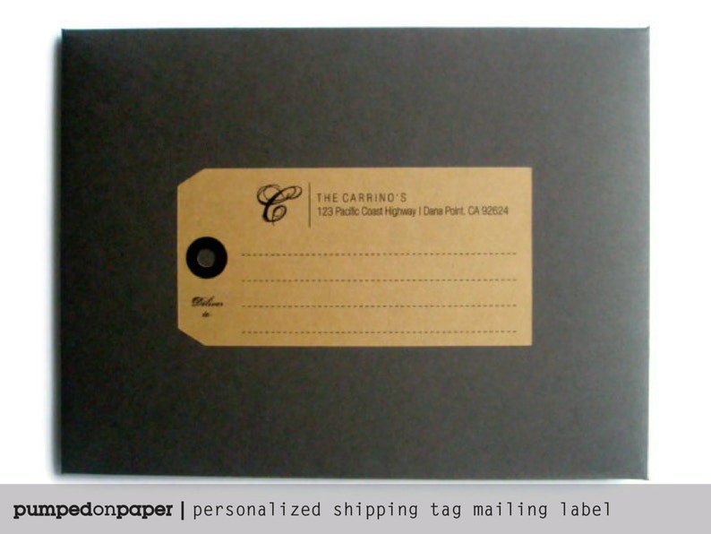 personalized shipping tag mailing labels set of 12 image 2