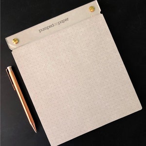 light blue notepad, to do list note pad, gift for her, refillable acrylic writing pad with gold-tone hardware, LSNPLG1 image 5