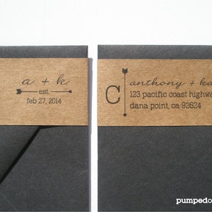 personalized wraparound return address banner labels - side fold - set of 24