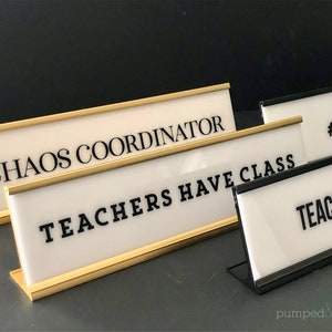 chaos coordinator desk name plate, personalized gift, teacher gift, teacher appreciation sign, gift for teacher, office desk sign, NPCC image 7