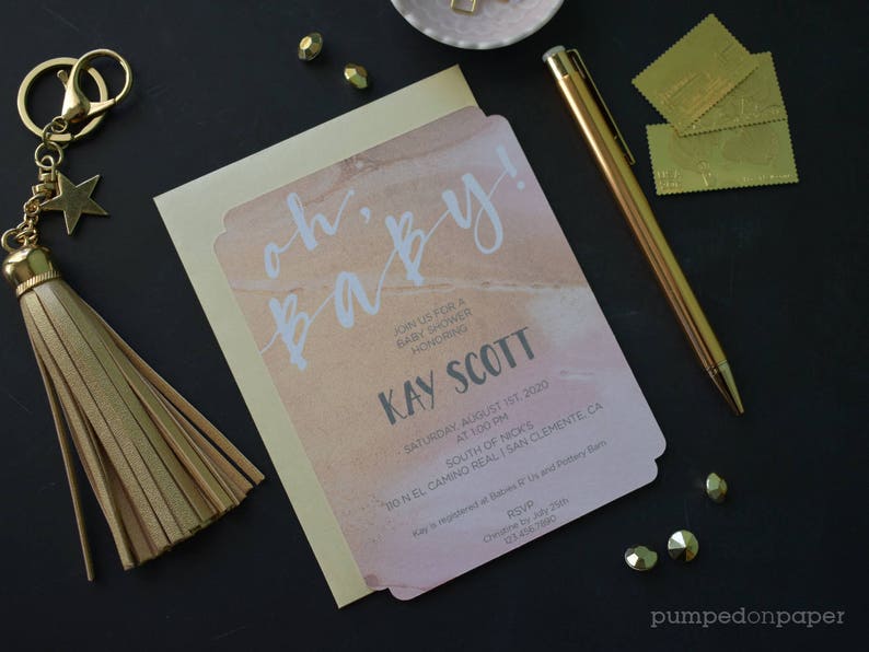 custom printed baby shower invitations