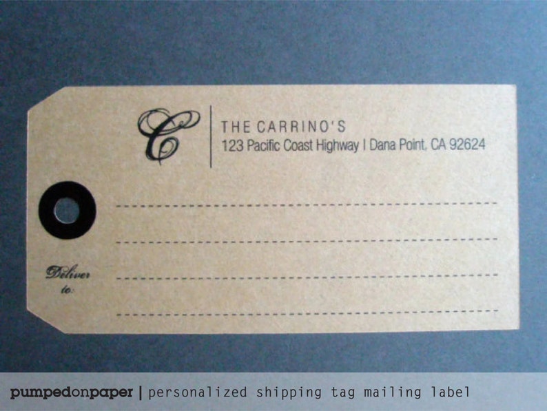 personalized shipping tag mailing labels set of 12 image 4