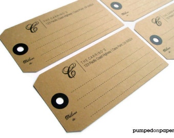 personalized shipping tag mailing labels - set of 12
