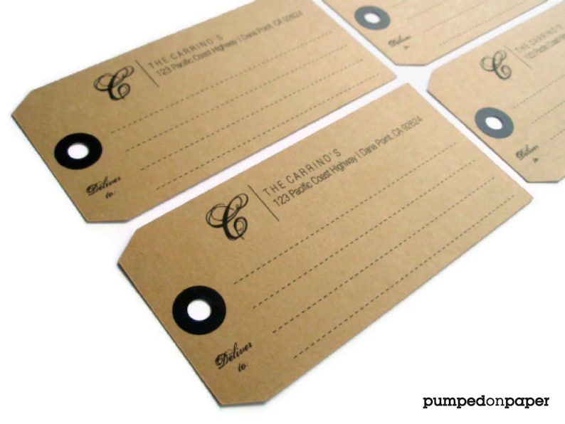 personalized shipping tag mailing labels set of 12 image 1