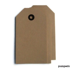 autocollant d’étiquette d’expédition kraft - étiquettes d’étiquette suspendues - trou noir renforcé - extra large - ensemble de 10