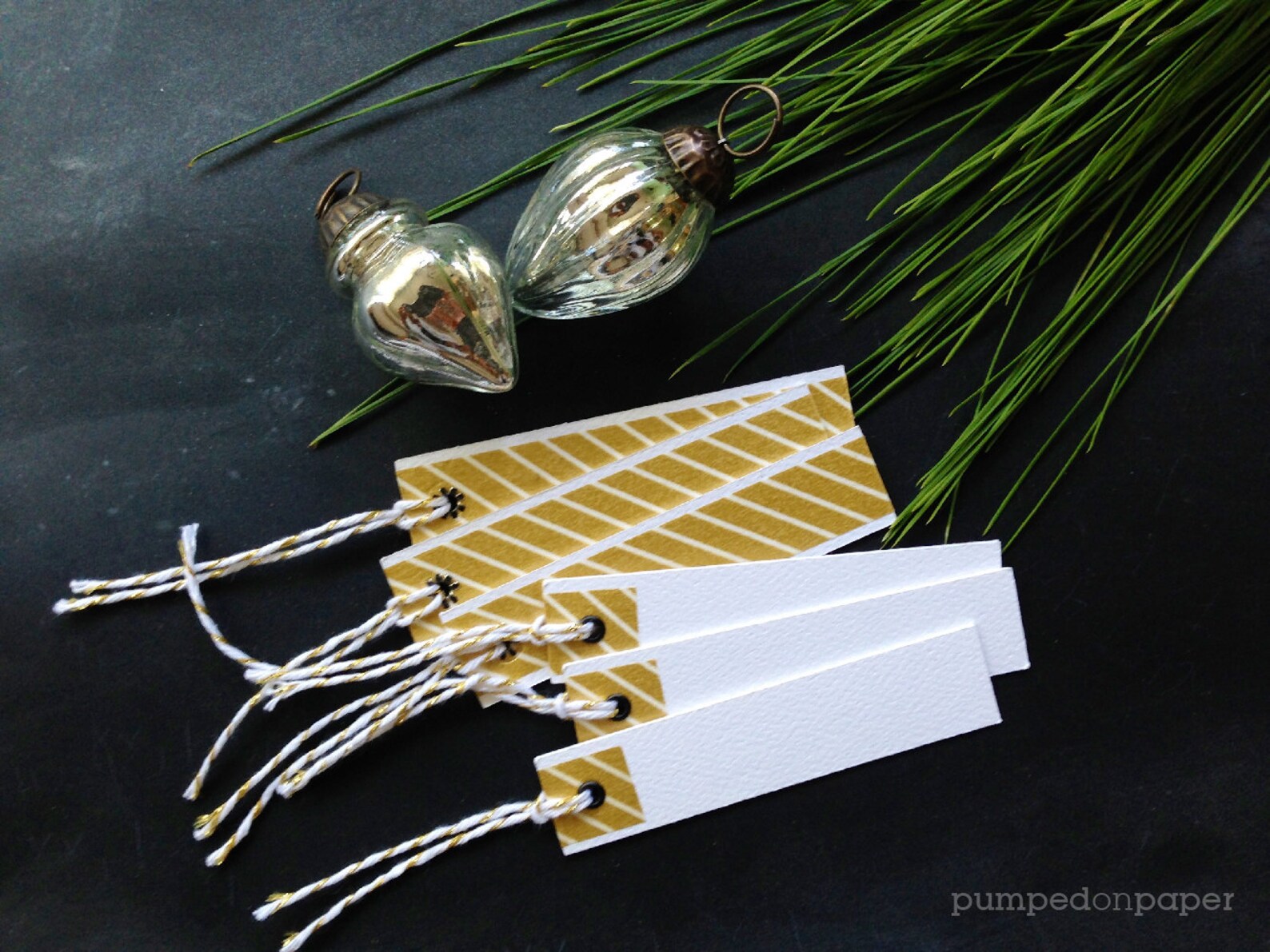 White and Gold Gift Tags Holiday Gift Tags Gold Striped Etsy