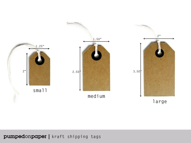 Kraft Shipping Tags Hang Tags Black Reinforced Hole | Etsy