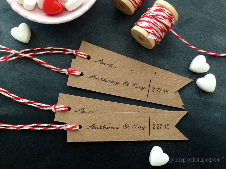 Wedding favor tags personalized anniversary gift tags set Etsy