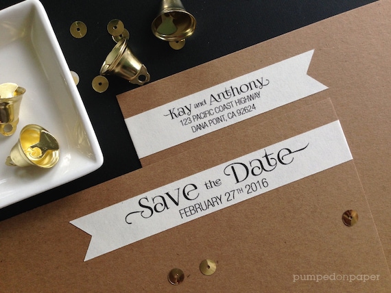 Personalized Skinny Banner Wraparound Return Address Labels Etsy