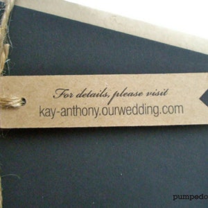 etiquetas de banner kraft - personalizadas - decoración de invitación de boda - etiquetas de favor de boda - impresión a doble cara - juego de 20
