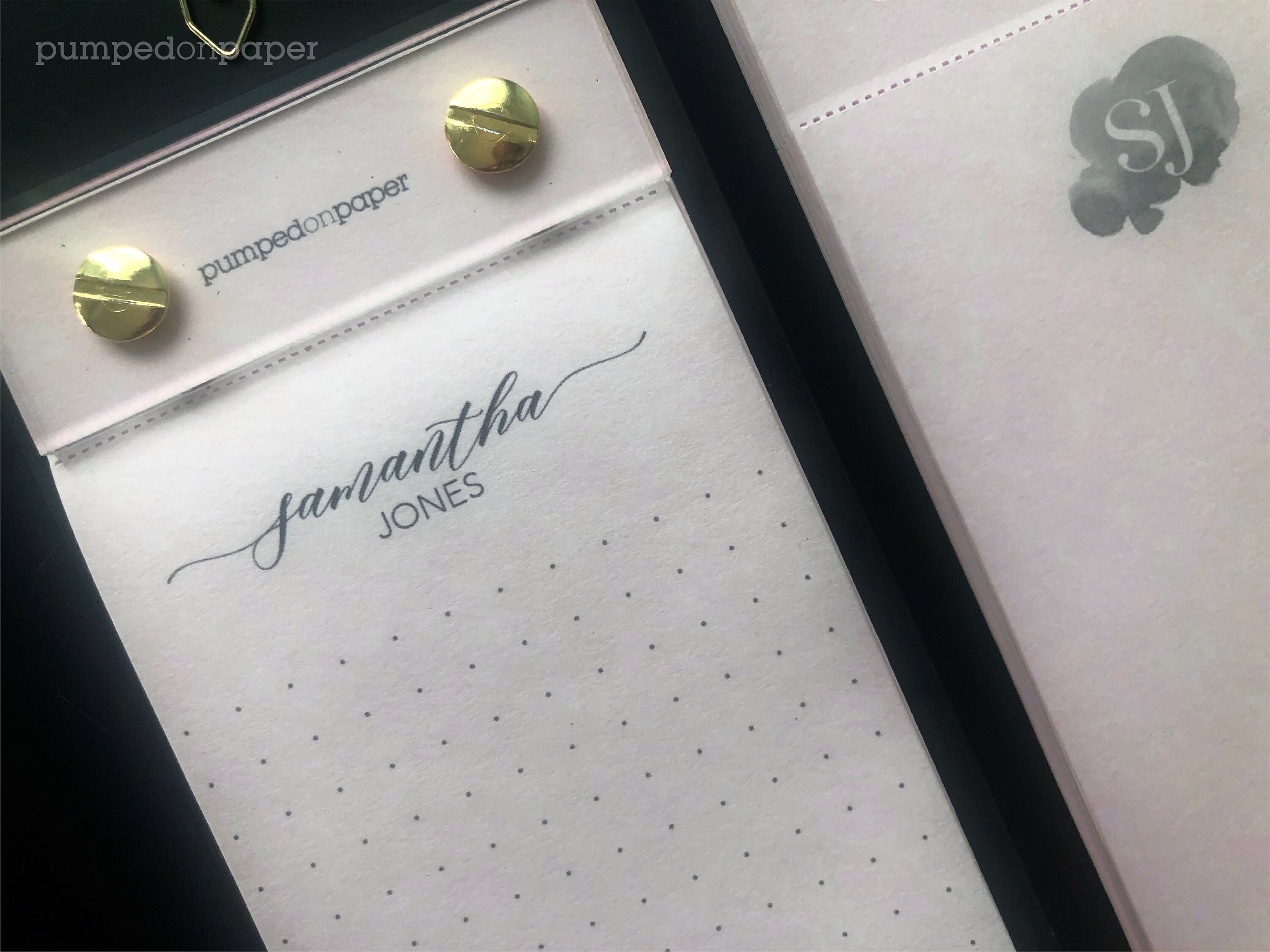 Personalized notepad set custom monogram note pad gift for Etsy