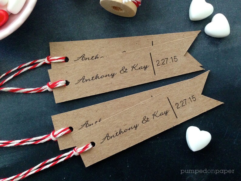 Wedding favor tags personalized anniversary gift tags set Etsy