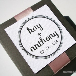 etichette regalo quadrate - personalizzate - etichette bomboniere - 2,25" x 2,25" - set di 24