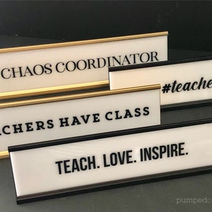 chaos coordinator desk name plate, personalized gift, teacher gift, teacher appreciation sign, gift for teacher, office desk sign, NPCC image 8