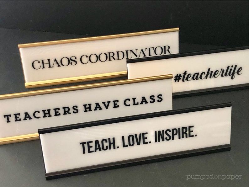 chaos coordinator desk name plate, personalized gift, teacher gift, teacher appreciation sign, gift for teacher, office desk sign, NPCC image 8