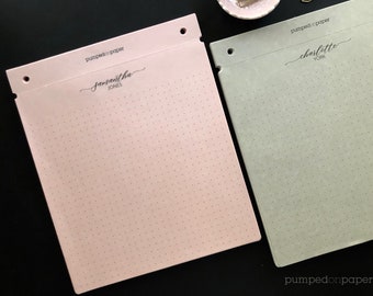 gepersonaliseerde notitieblok REFILL ALLEEN voor grote acryl schrijfblok, memo pad vulling, gepersonaliseerde geschenken voor haar, blozen of lichtblauw, LSNPBR1