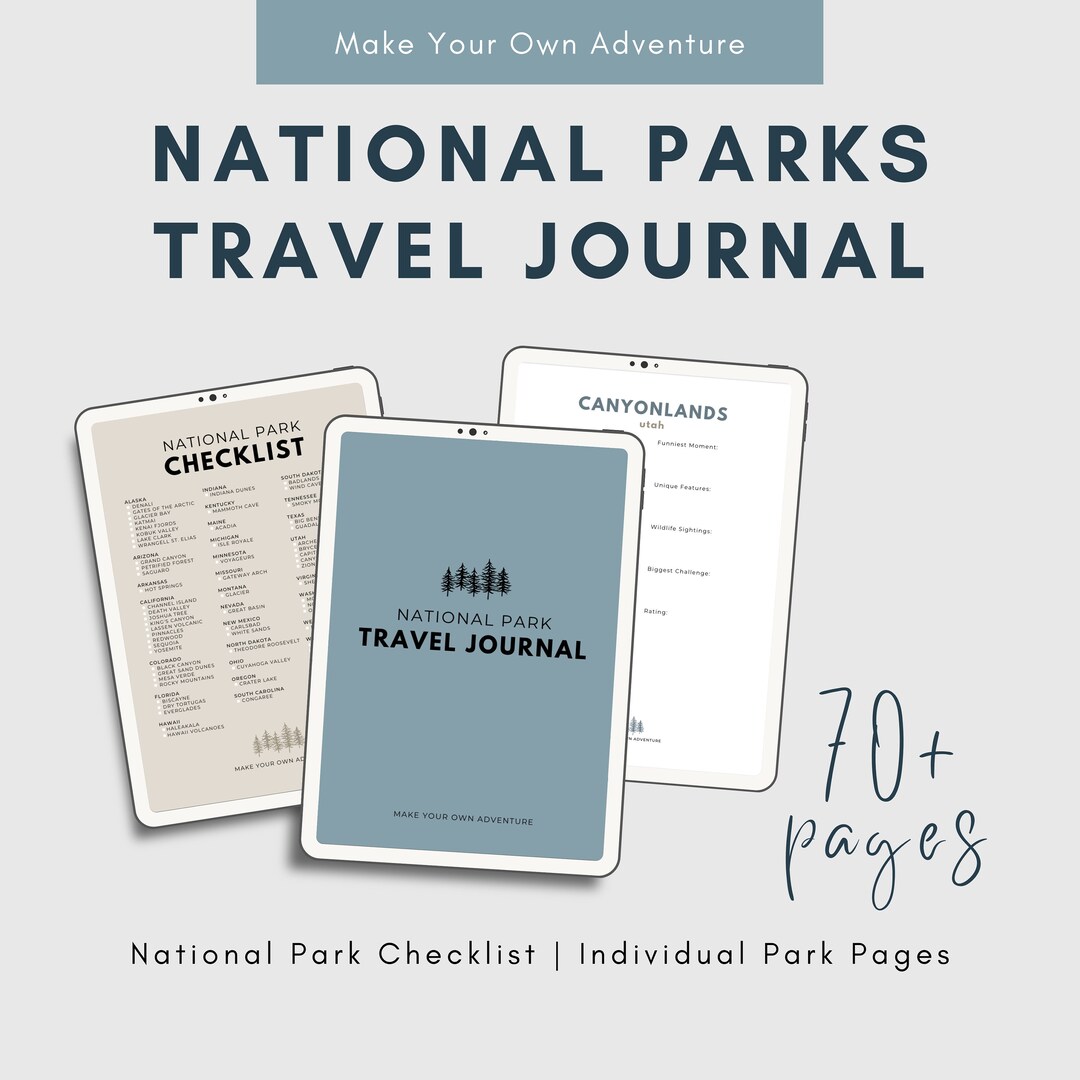 National Parks Travel Journal Download Etsy