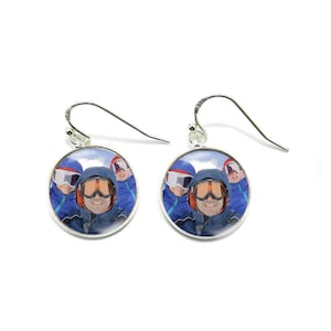 CUSTOM PHOTO DROP Dangle Earrings, Sterling Silver, Personalised Earrings, Brand Logo Earrings, Australian Made, Photo Jewellery