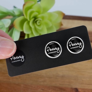 PERSONALISED LOGO EARRING Studs, Personalised Photo Earrings, Business Brand Logo Earrings, Australian Made, Photo Jewellery