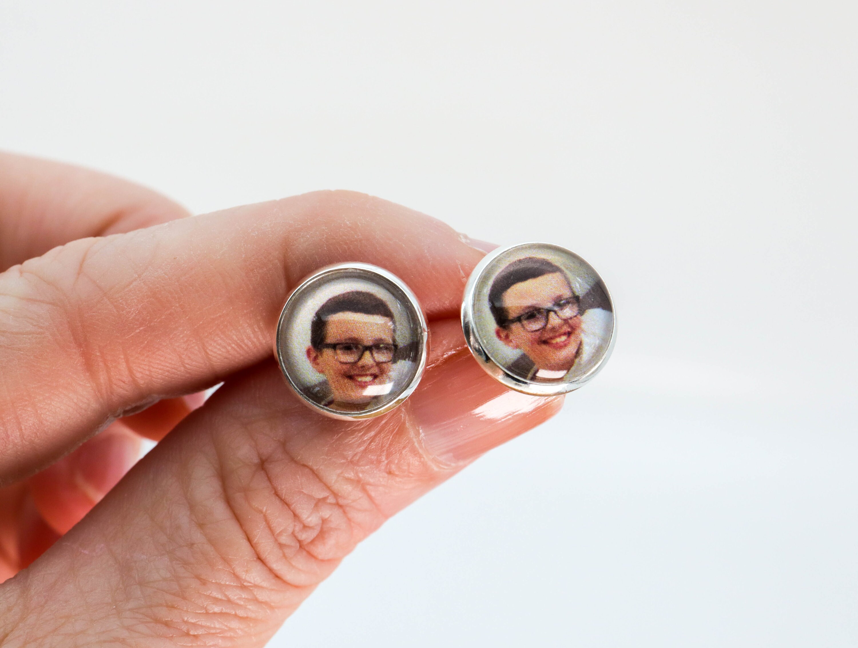 CUSTOM PHOTO EARRING Studs Personalised Photo Earrings Etsy