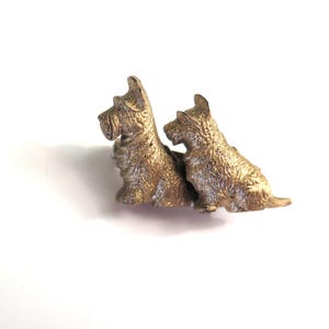 Vintage Scottish Terrier Dogs Brooch, Scottie Dogs Brooch, c.1950s. Gift for a Dog Lover, Birthday, Christmas, Figural Pins, Figural Brooch