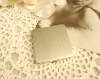 Vintage Coty Powder Compact: Small Art Deco Engraved Case, 1930s