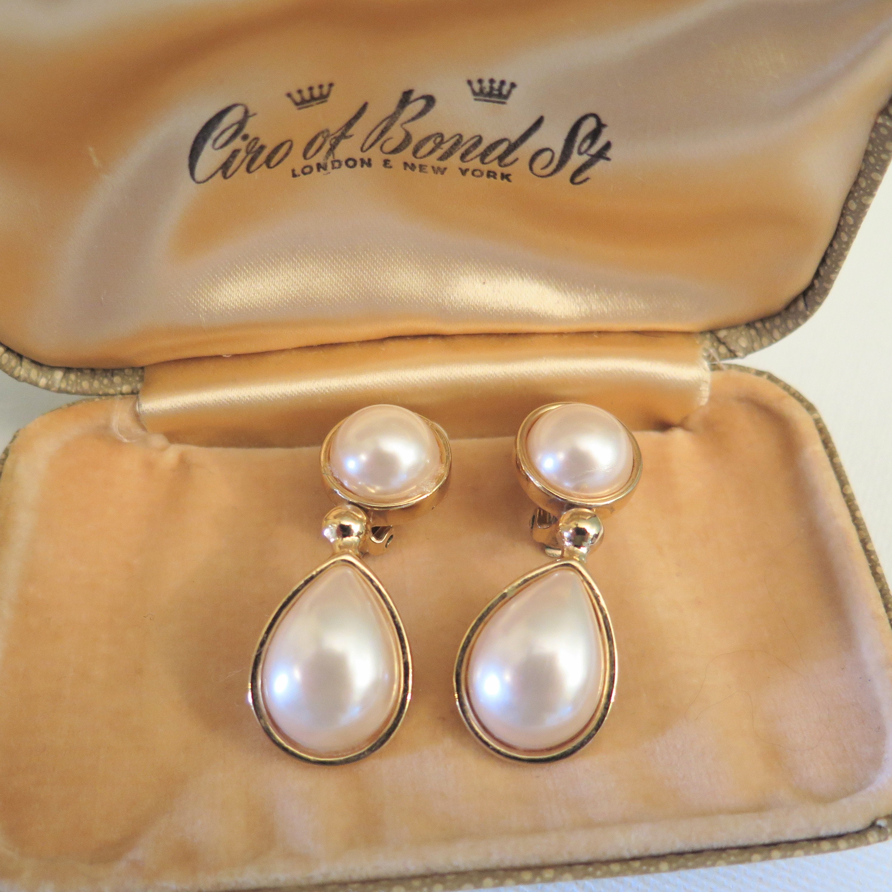 M and s pearl best sale earrings