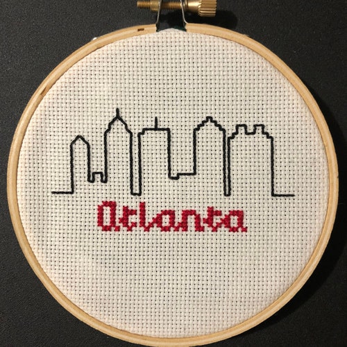 Atlanta Skyline Atlanta Counted Cross Stitch Etsy
