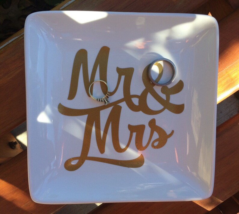 Monogrammed jewelry dish wedding gift jewerly dish Etsy