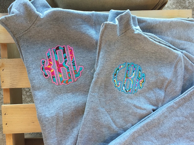 Quarter zip sweatshirt monogram sweatshirt half zip | Etsy