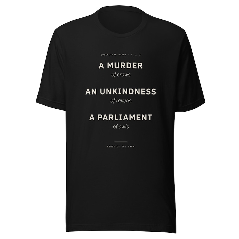 Murder of Crows Shirt, Dark Academia Tee, Gothic Raven Owl Shirt, Bookish Gift, Literary Halloween T-Shirt