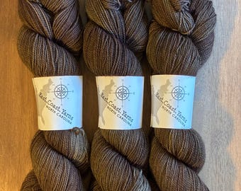 Chocolate Truffle | Worsted & Fingering | Tonal | Wool | Hand-dyed | Brown | Dark Brown