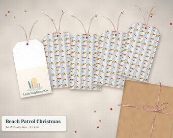 Coastal Christmas Gift Tags | Aussie Beach and Ocean Designs (Set of 12 or 24)