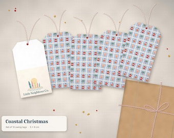 Coastal Christmas Gift Tags | Aussie Beach and Ocean Designs (Set of 12 or 24)