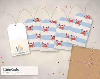 Coastal Christmas Gift Tags | Aussie Beach and Ocean Designs (Set of 12 or 24)