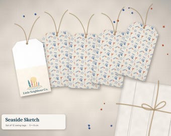 Coastal Gift Tags | Aussie Beach and Ocean Designs (Set of 12 or 24)