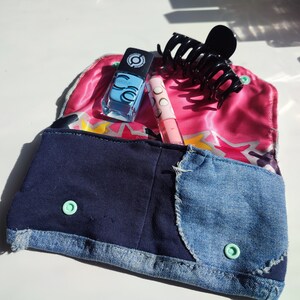 Borsa - Patchwork Denim (borsa cosmetica, astuccio, pochette, beauty case, make-up bag, beauty case, astuccio, borsetta)