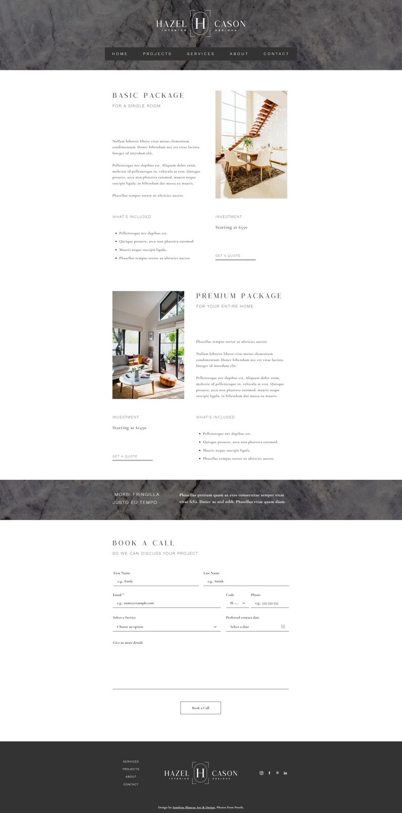 Wix Website Template Design for Interior Designers and Real Estate ...