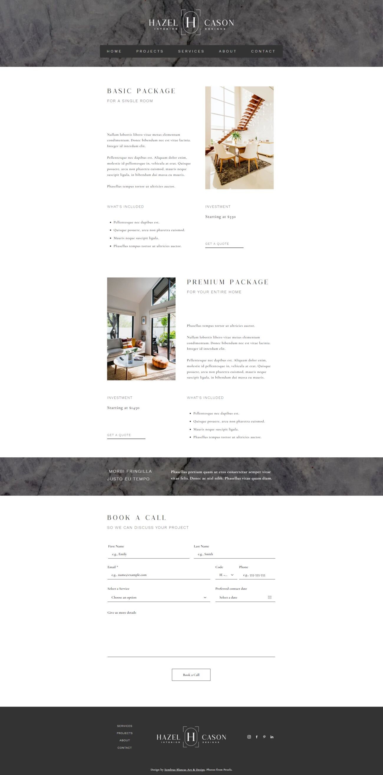 Wix Website Template Design for Interior Designers and Real Estate ...