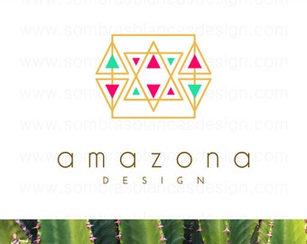 OOAK Premade Logo Design - Ethnic Geometry - One Of A Kind Business Logo Design - Perfect for a jewelry artisan or a handmade bags shop