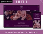 Squarespace Website Template for Tarot Readers, Witches and Psychics  | Lilith | Modern and Elegant Website Design