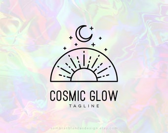 Diseño de logotipo prefabricado para marcas Magick, logotipo de Sol y Luna, archivos vectoriales, logotipo ilustrado, marca de agua para fotos, logotipo moderno para pequeñas empresas