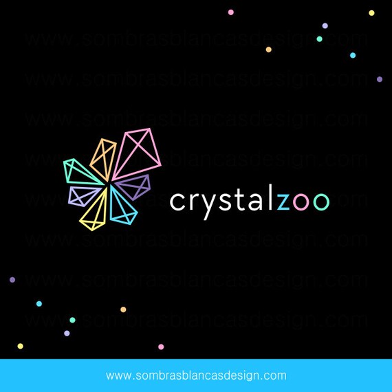 Ooak Premade Logo Design Neon Diamonds One Of A Kind Etsy