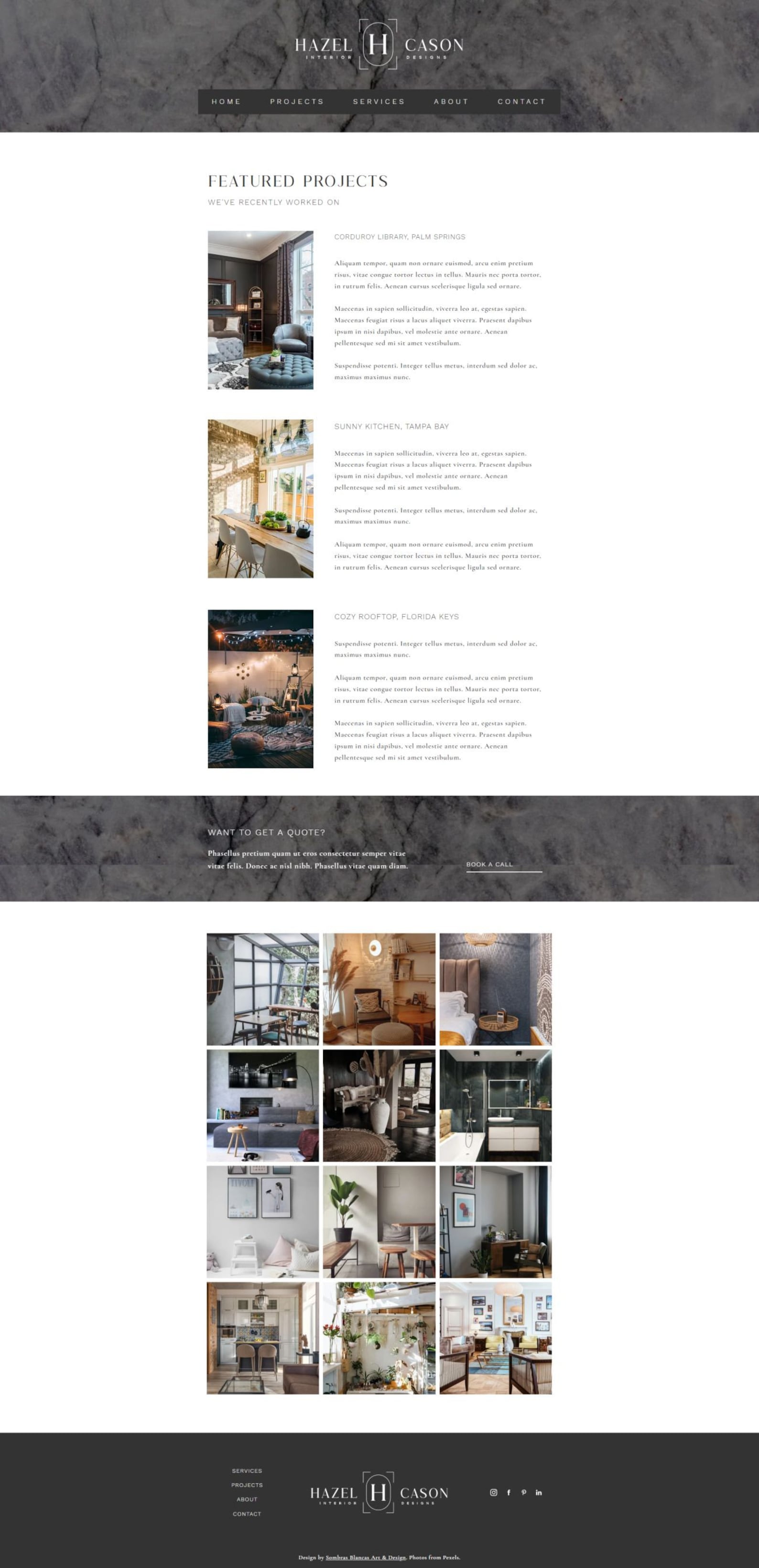 Wix Website Template Design for Interior Designers and Real Estate ...